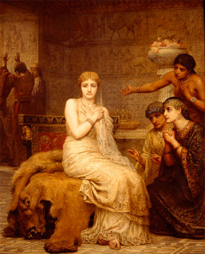 (Est 1:10) Vasti refuses to come before the King. Painting by Edwin Long in 1879.